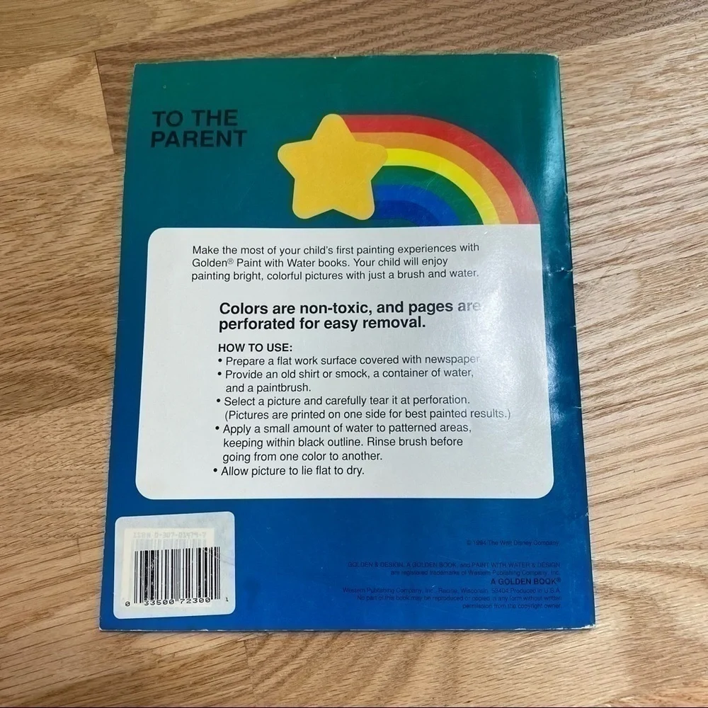 Disney Lion King Paint with Water Book NEW Activity Vintage 90s Colorful